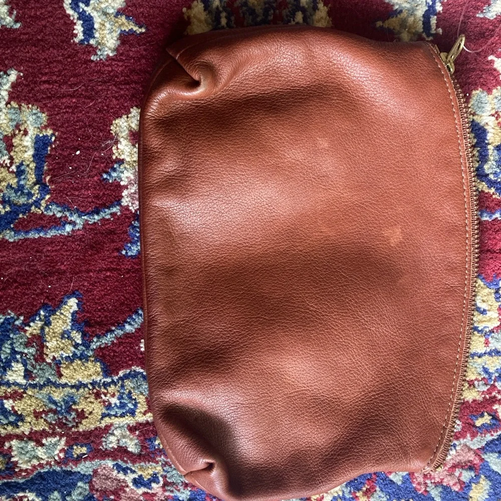 Baggu brown leather pouch/clutch - Picture 2 of 5